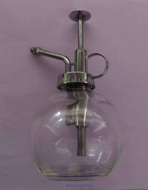 Mister Spray Bottle,  Height 160mm, Clear Glass Bowl, Plastic Spray Meganism, See Photo`s