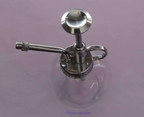 Mister Spray Bottle,  Height 160mm, Clear Glass Bowl, Plastic Spray Meganism, See Photo`s