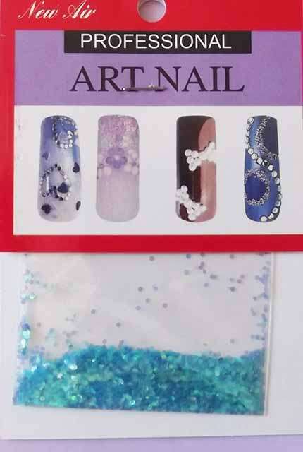 Professional Nail Art, New Air, Glitter, Turquoise, 1pc