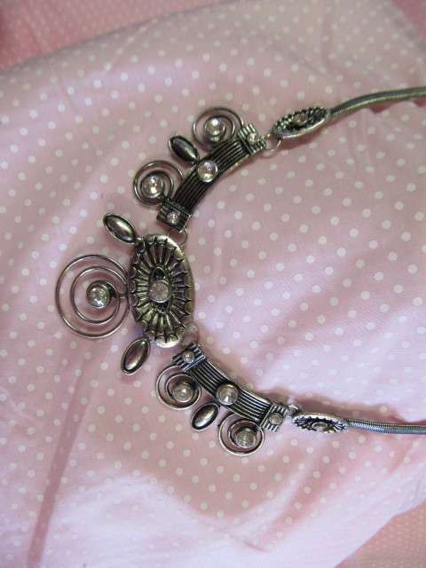 Mistique Necklace,  Clear Rhines, Nickel, 43cm With 6cm Extender