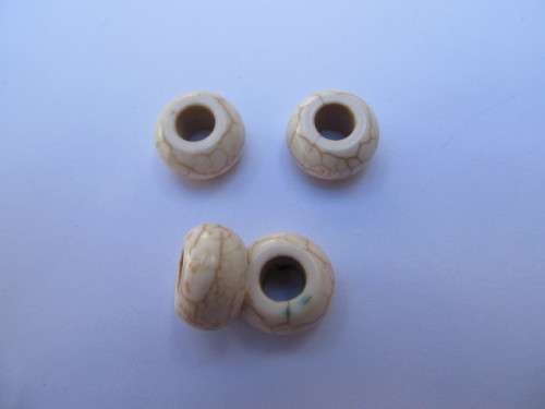 Other beads, Pandora Beads, Howlite, Beige, 8mm, 4pc