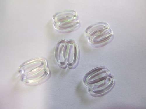 Bra Clips, Clear, 12mm x 15mm, 10pc
