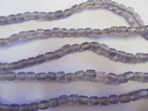 Glass Beads, Indian Beads, Oval Round, Shades Of Purple, 7mm x 6mm - Size May Vary Slightly, ±25pc