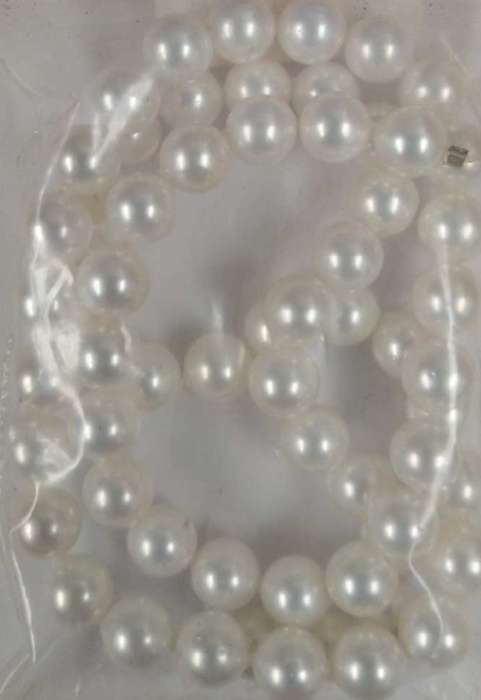Shell Pearls, Round, White, 6mm, ±58pc