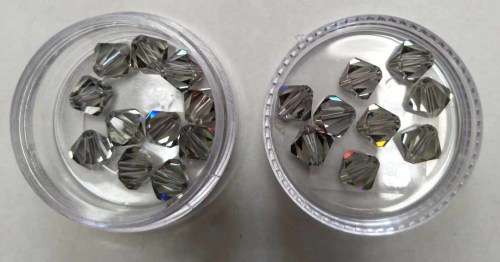 Swarovski Crystal Bicone, Smoke, 8mm, 1pc