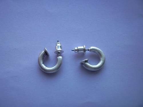Findings, Earrings, Hoop, Nickel Antiqued, 13mm, 2.7mm Thickness, 2pc