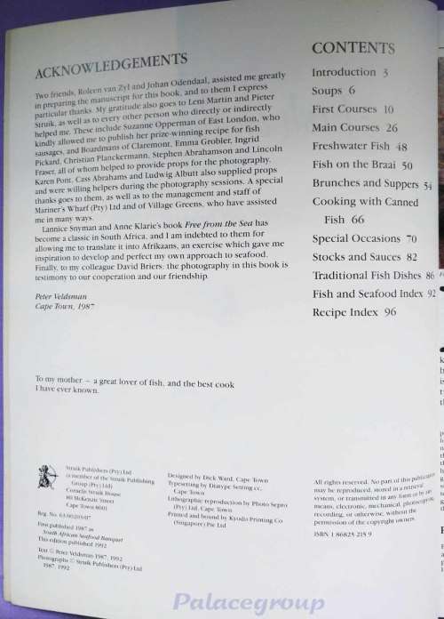 The South African Fish & Seafood Cookbook, Peter Veldsman, 96Pg, Rec137, +A4