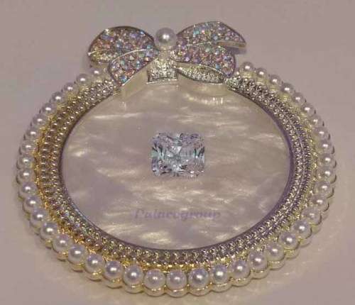 1 x Simulate Diamond, Radiant Cut, Russian Brilliant, 9.90ct, 12mm x 10mm (Excl Background Tray)