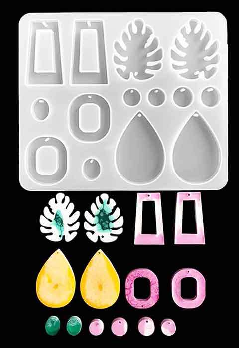 Silicon Moulds, Earring Mould, 11,7cm x 13,7cm, 1pc
