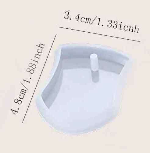 Silicon Moulds, Pendant Mould, 4,8cm x 3,4cm, 1pc