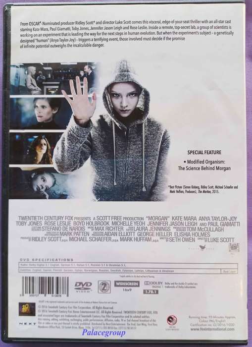 Morgan, From Producer Ridley Scott, DVD