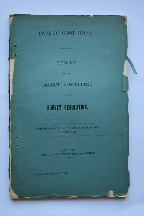 Report of the Select Committee on Survey Regulation.