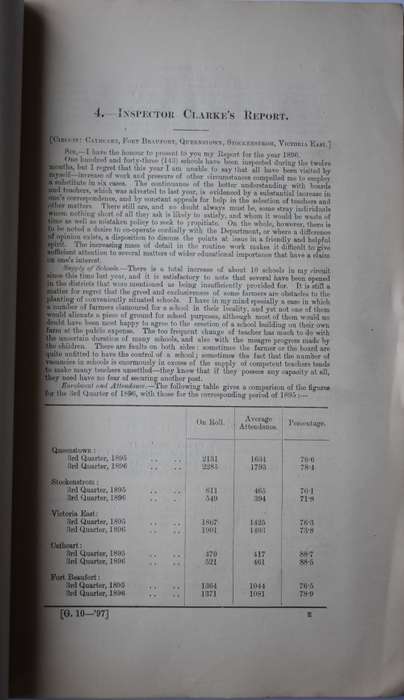 Report of the Superintendent-General of Education, for the Year 1896
