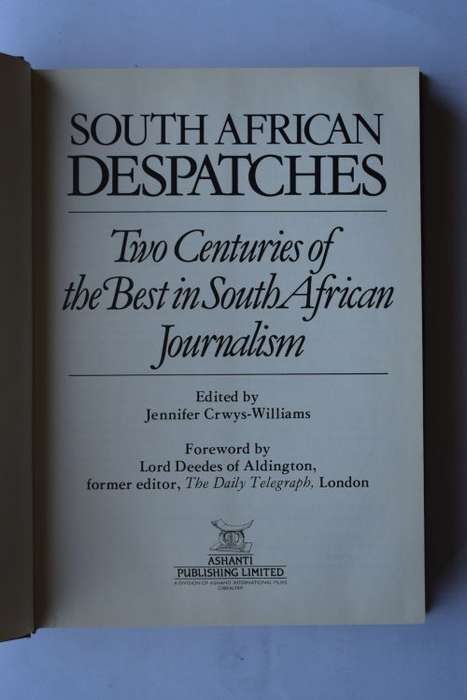 Jennifer Crwys-Williams: South African Despatches. Johannesburg, 1989.