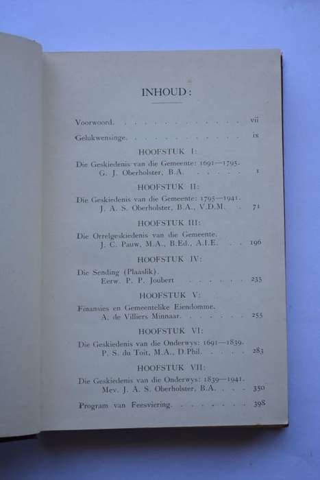 Paarlse Drukpers: Kwartmillenium Gedenkboek. Paarl, 1941.