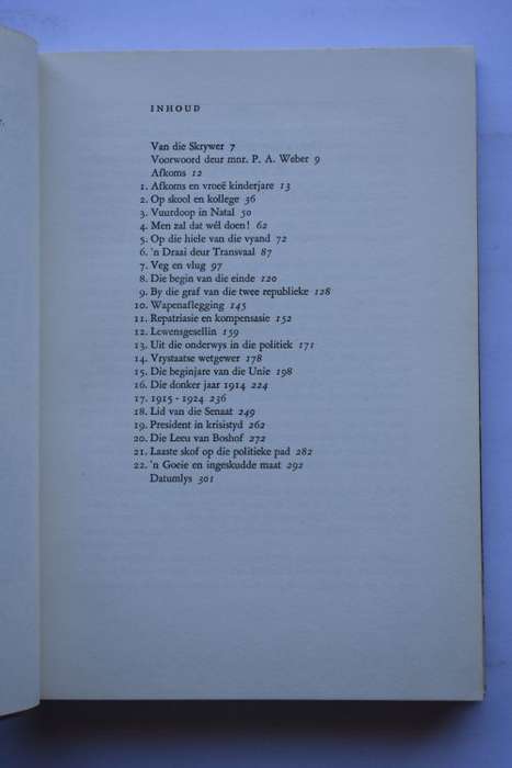 P. A. Weber: Maar Een Soos Hy. Kaapstad, 1963.