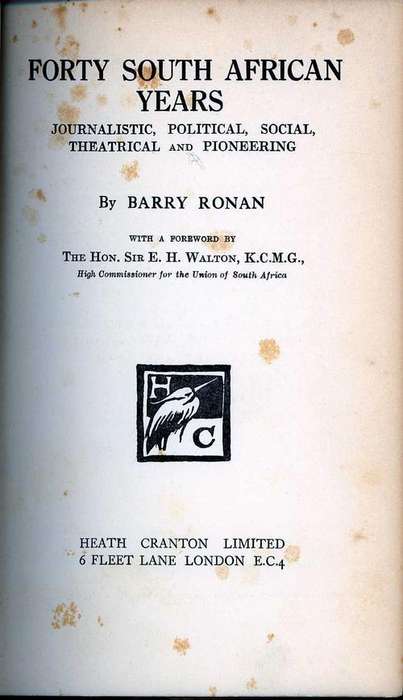 Forty South African Years - Barry Ronan