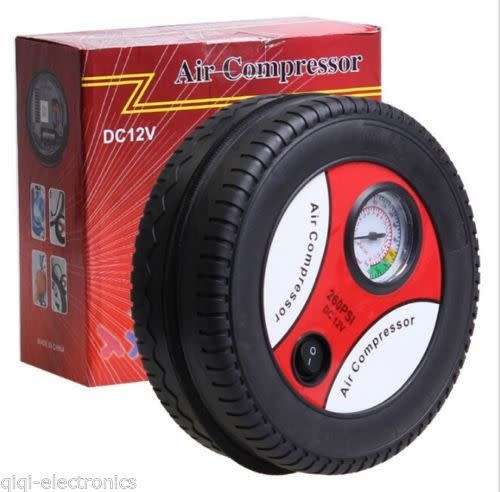 260PSI DC 12V Portable Electric Auto Car Mini Tire Inflator Pump Air Compressor