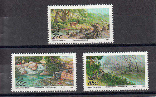 RSA SACC 759-761: 6.2.1992 - ENVIRONMENTAL CONSERVATION SET OF 3. U/MINT (**)