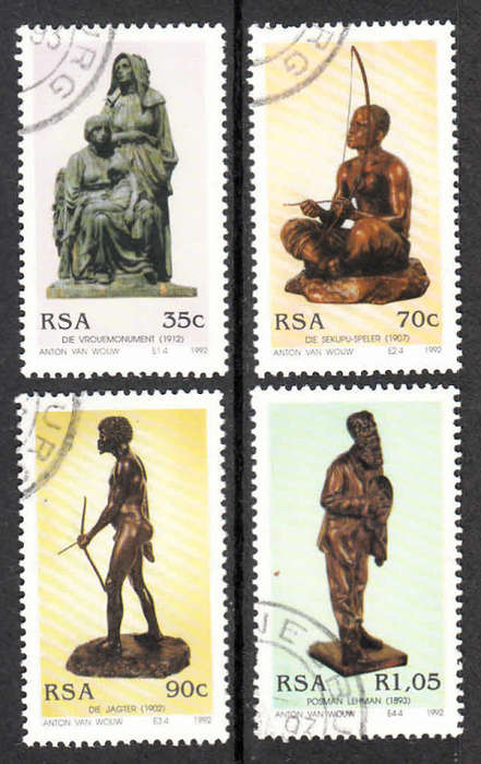 RSA SACC 785-788: 8.10.1992: ANTON VAN WOUW SET OF 4. USED(CTO)