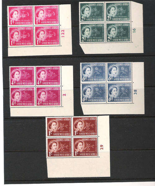 SWA: 1953 CORONATION IN U/MINT CYLINDER BLOCKS - SACC 177 -181