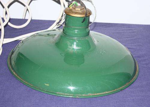 Green Enamel Light Fitting