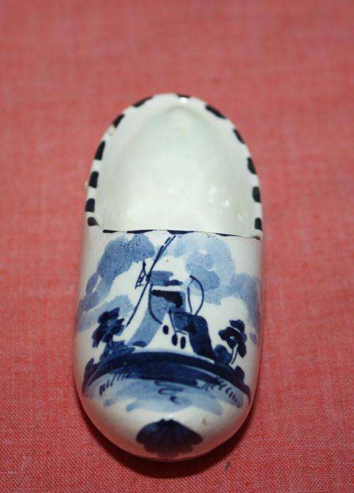Blue and white Clog