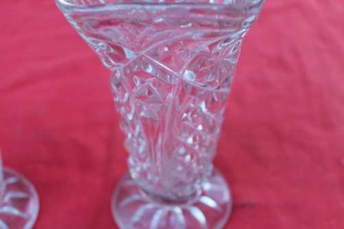 2 Cut Glass Vases