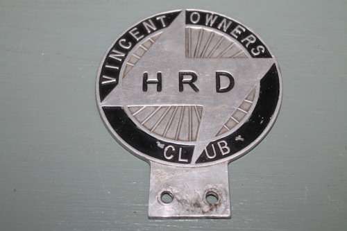 Vincent Owners Club Badge Motorcycle