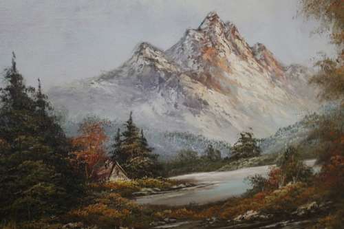 Oil Painting River Scene