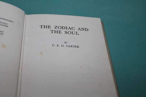 The Zodiac and the soul C E O Carter