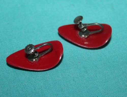 Vintage Heart Shaped Screw on Earrings