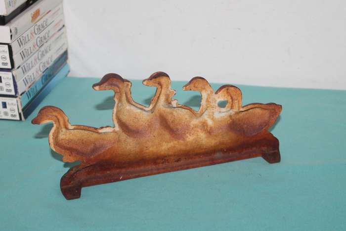 Heavy Cast iron Door stop ducks.