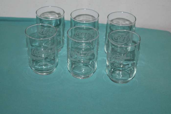 6 Coke Glasses