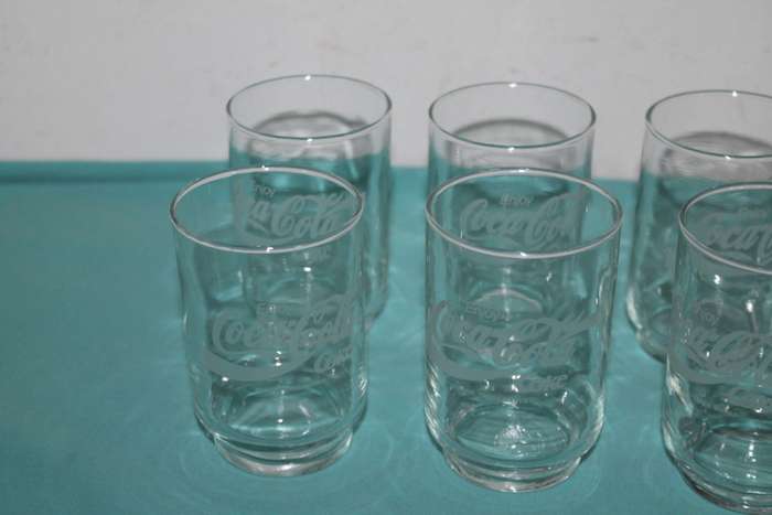 6 Coke Glasses