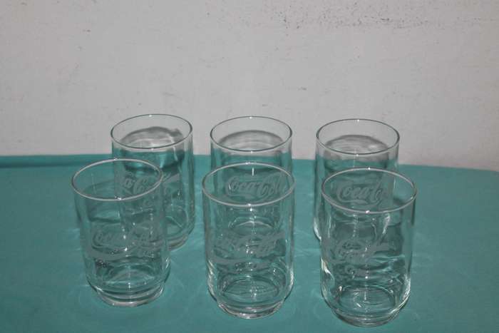 6 Coke Glasses