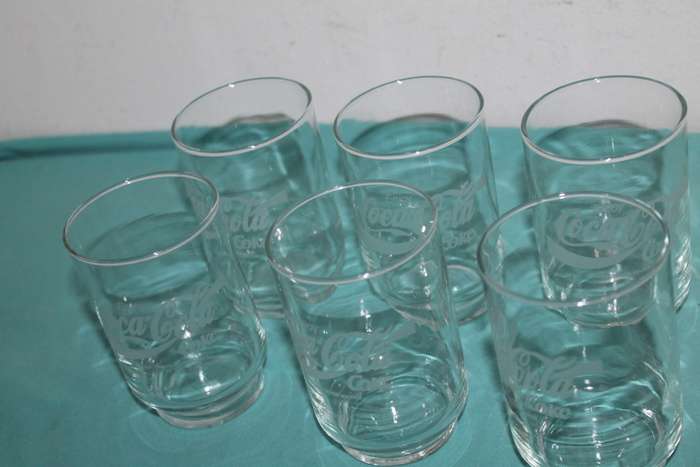 6 Coke Glasses