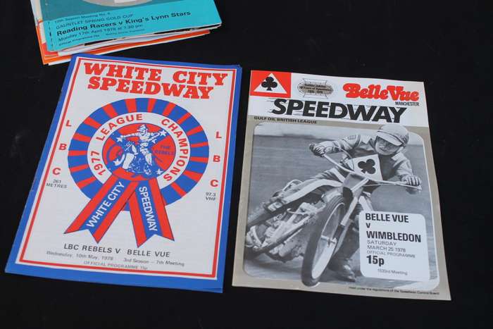 10 x 1970`s Speedway Racing Programs