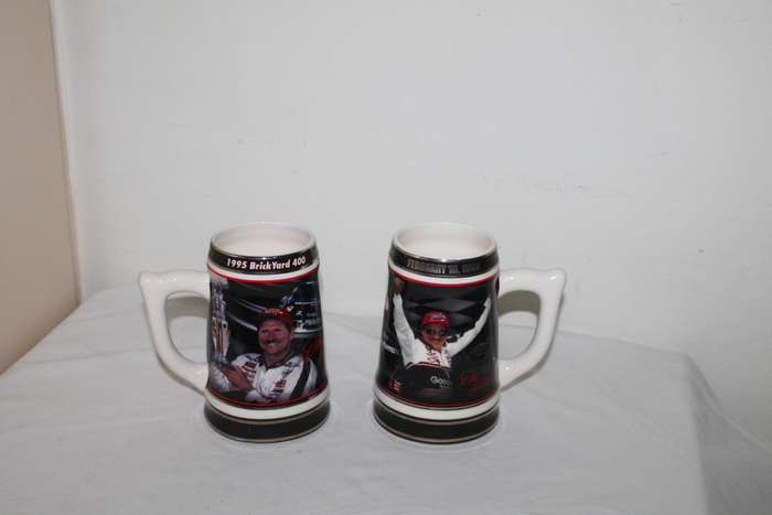 2 Dale Earnhardt Victories Stein Collection Beer Mugs