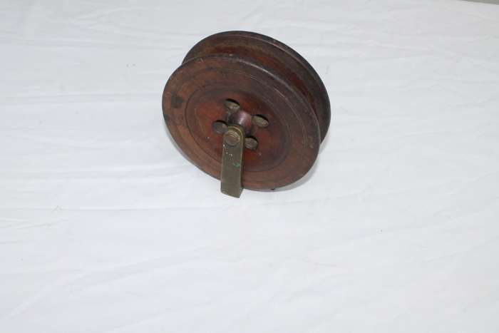 Wood and Brass Fishing Reel