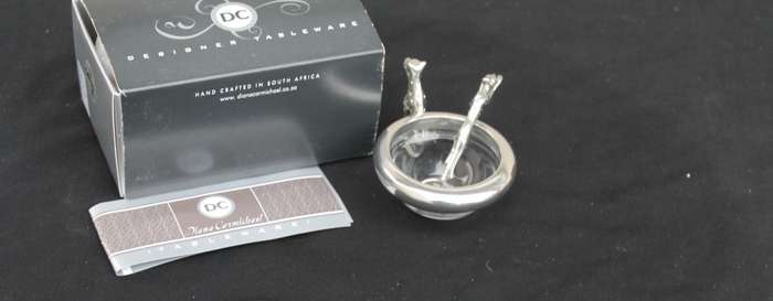 Boxed Diana Carmichael Cheetah with spoon