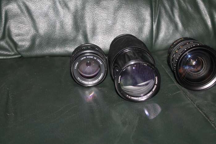 Canon AE 1 with three Lenses