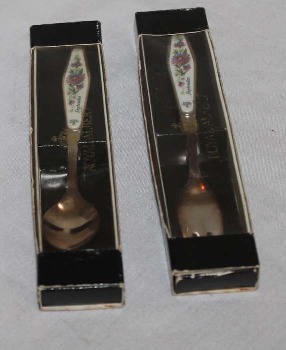Royal Albert September Cake fork and spoon