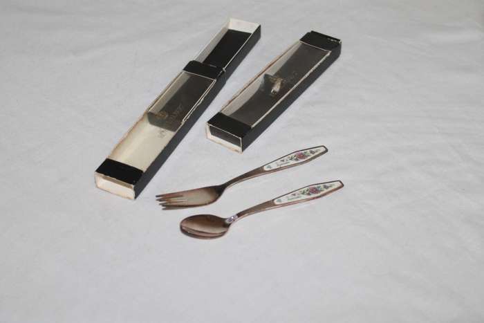 Royal Albert September Cake fork and spoon