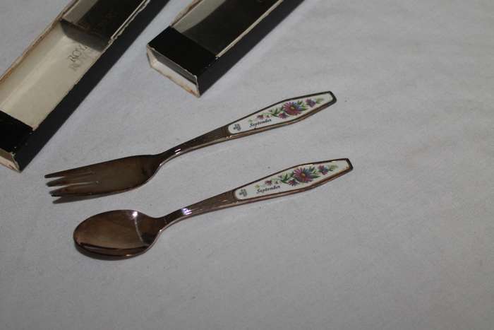 Royal Albert September Cake fork and spoon