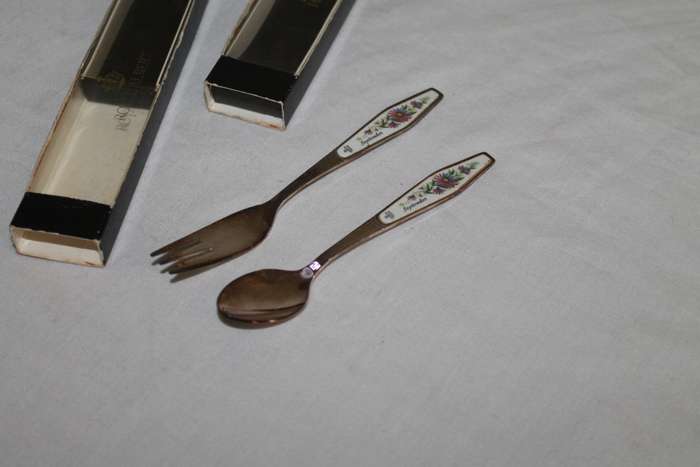 Royal Albert September Cake fork and spoon