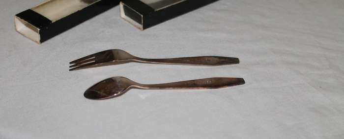 Royal Albert September Cake fork and spoon