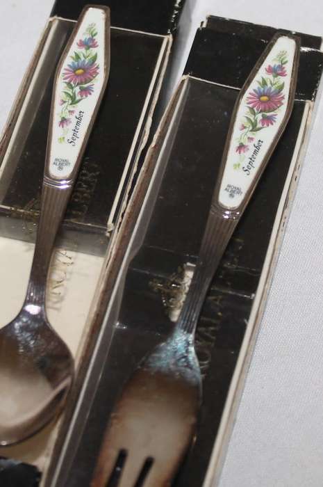 Royal Albert September Cake fork and spoon