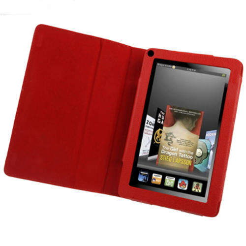 7 inch Book Style Leather Case with Holder for Amazon Kindle Fire (Red)