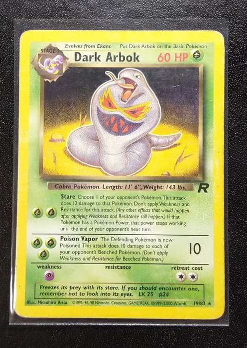 POKEMON CARDS - Dark Arbok - 19/82 - Rare 2000 Team Rocket Unlimited Singles